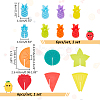 2 Sets 2 Style Silicone Wine Glass Charms AJEW-NB0005-70-2