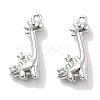 Brass Micro Pave Clear Cubic Zirconia Pendants KK-M102-39P-1