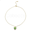 Tiger Head Light Gold Brass Micro Pave Cubic Zirconia Pendant Necklaces NJEW-E105-18KCG-01-2