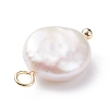 Natural Baroque Pearl Keshi Pearl Pendants PALLOY-JF01494-01-4