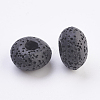 Natural Dyed Lava Rock European Beads G-E477-A09-2