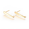 304 Stainless Steel Ear Stud Components STAS-F227-20B-G-1