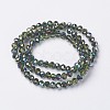 Electroplate Transparent Glass Beads Strands EGLA-A034-T4mm-Q17-2