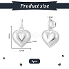 925 Sterling Silver Peach Heart Charms FIND-PH0021-55B-2