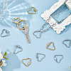 12Pcs 6 Styles Stainless Steel Screw Locking Carabiner STAS-HS0001-62-5