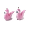 Flocking Opaque Resin Pendants RESI-F064-A19-1