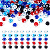 100Pcs 5 Colors Handmade Evil Eye Lampwork Beads Strands LAMP-TA0001-88B-1
