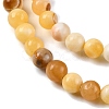 Natural Yellow Jade Beads Strands G-F591-17-6MM-5