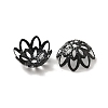 Ion Plating(IP) 304 Stainless Steel Flower Fancy Bead Caps STAS-G085-16EB-3