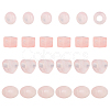 24Pcs 4 Styles Natural Rose Quartz European Beads G-AR0005-34-1