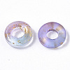 Transparent Spray Painted Glass Beads X-GLAA-N035-04A-3
