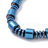 Synthetic Hematite & Brass Column Beaded Necklace Bracelet with Magnetic Clasps SJEW-G079-01A-4