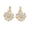 Brass Micro Pave Clear Cubic Zirconia Pendants KK-A299-15G-1