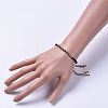 Adjustable Braided Bead Bracelets and Rings Jewelry Sets SJEW-JS01033-01-7