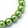 Baking Paint Pearlized Glass Pearl Round Bead Strands HY-Q330-8mm-13-2
