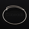 Adjustable Iron Expandable Bangle Making BJEW-R038-P-2