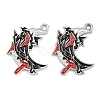 Alloy with Black Enamel Pendants AL-CBA2919-02P-10-1
