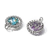 Brass Micro Pave Cubic Zirconia Pendants KK-Q043-07P-2