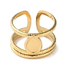 304 Stainless Steel Open Cuff Ring Components X-STAS-Q308-06G-2