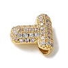 Brass Micro Pave Cubic Zirconia Beads KK-P290-61G-T-2