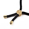 Adjustable Nylon Twisted Cord Slider Bracelets BJEW-JB05322-02-3