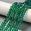 Transparent Electroplate Glass Beads Strands LS-EGLA-A039-T4mm-L10-4