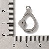 304 Stainless Steel Pendant Rhinestone Settings STAS-H223-01AS-02-3