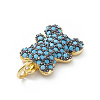 Rack Plating Brass Micro Pave Cubic Zirconia Charms KK-H443-06G-01-3