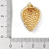 Brass Micro Pave Clear Cubic Zirconia Pendants KK-R224-01B-G-3