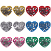 12Pcs 6 Colors Heart Computerized Embroidery Cloth Self Adhesive Patches DIY-CY0001-24-1