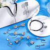 20Pcs 10 Styles Alloy Cord Ends with Lobster Claw Clasps HJEW-PH02011-2