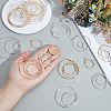 2 Colors Alloy Hoop Earring Sets EJEW-WR0001-02-3
