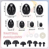 AHADERMAKER 70Pcs 7 style Plastic Craft Safety Screw Dog Noses DOLL-GA0001-12-2