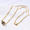 PVD Vacuum Plating 304 Stainless Steel Round Snake Chain Necklace NJEW-S420-009A-G-5
