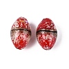 Luminous Handmade Gold Sand Lampwork Beads FOIL-N035-01B-1