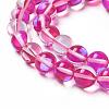 Synthetic Moonstone Beads Strands G-F143-8mm-11-3
