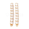 Brass Clear Round Cubic Zirconia Links Connectors ZIRC-G170-23A-G-1