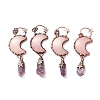 Natural Rose Quartz Big Pendants G-M383-25C-1