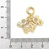 Brass Micro Pave Clear Cubic Zirconia European Dangle Charms LS-KK-K368-30G-3