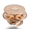 Brass Butterfly Clutches Pin Backs KK-Z003-01LG-1