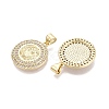 Religion Brass Micro Pave Clear Cubic Zirconia Pendants KK-N287-43G-02-2