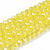 Electroplate Glass Beads Strands X-EGLA-A044-T6mm-B29-1