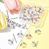 30Pcs Angel Acrylic & Glass Pendant PALLOY-FZ00016-10