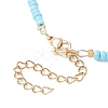 5Pcs 5 Style Glass & Plastic Word Beaded Necklaces Set NJEW-JN04316-4