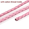 Braided Cowhide Leather Cord NWIR-N005-01D-4mm-4