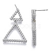 Brass Dangle Stud Earring KK-N232-106P-NF-3