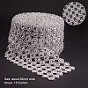 6 Rows Plastic Diamond Mesh Wrap Roll Rhinestone Crystal Ribbon Cake Wedding Decoration OCOR-WH0030-03-3