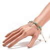 Synthetic Turquoise Braided Bead Bracelet BJEW-JB07988-3