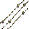 Brass Flat Oval Cable Chains CHC018Y-AB-2