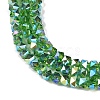 Electroplate Glass Beads Strands GLAA-Q105-02I-3